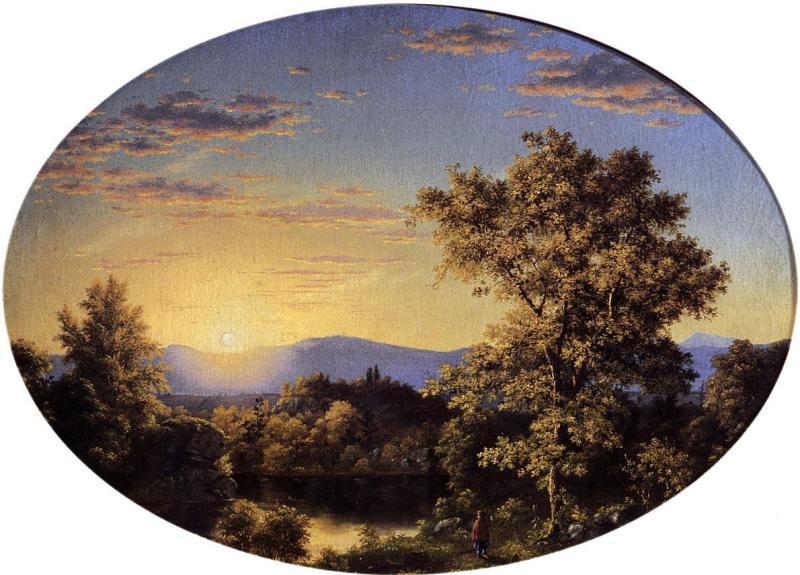 Frederic Edwin Church Twilight among the Mountains Germany oil painting art